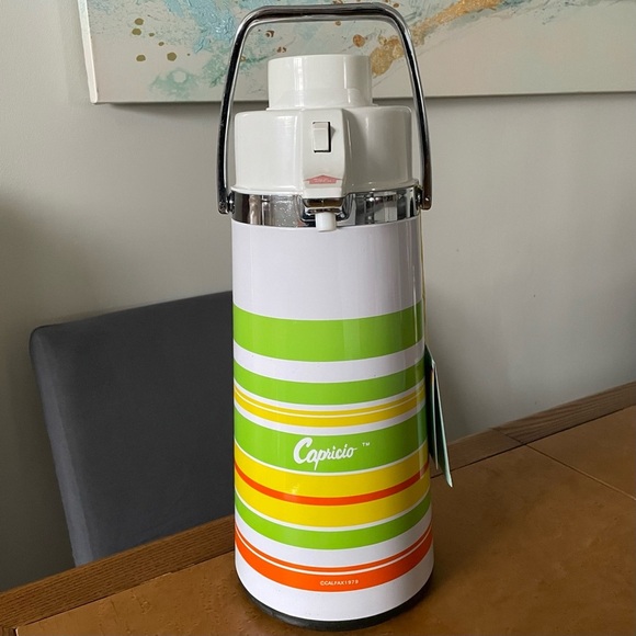 70s Vintage Capricio Coffee Tea Dispenser Thermos Airpot Retro NWT - Picture 1 of 8